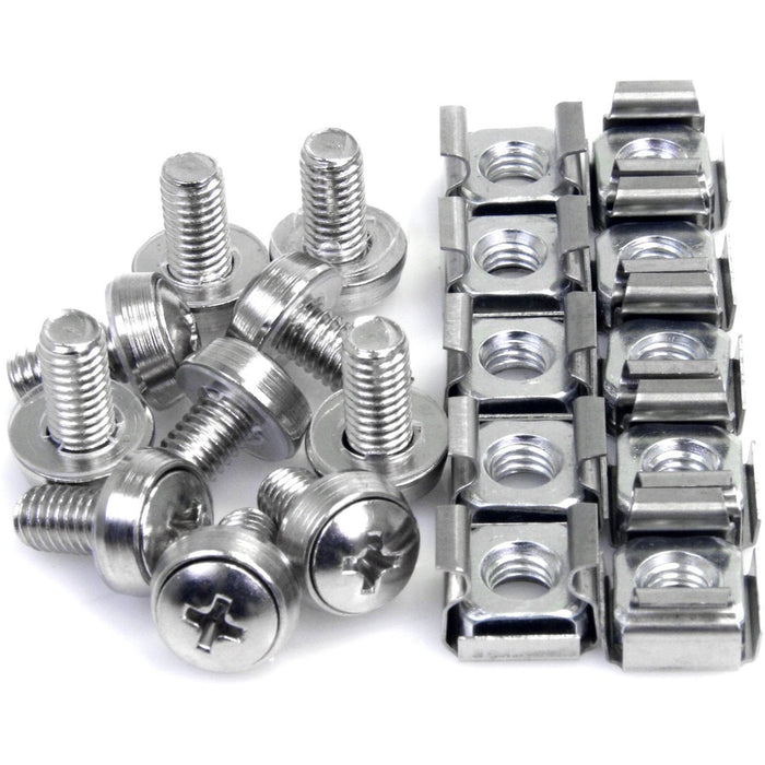 StarTech.com 50 Pkg M6 Mounting Screws and Cage Nuts