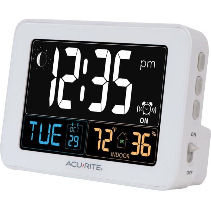 AcuRite Intelli-Time Clock with Indoor Temperature and USB Charger