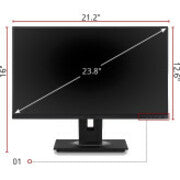 ViewSonic VG2455 24" Full HD WLED LCD Monitor - 16:9 - Black