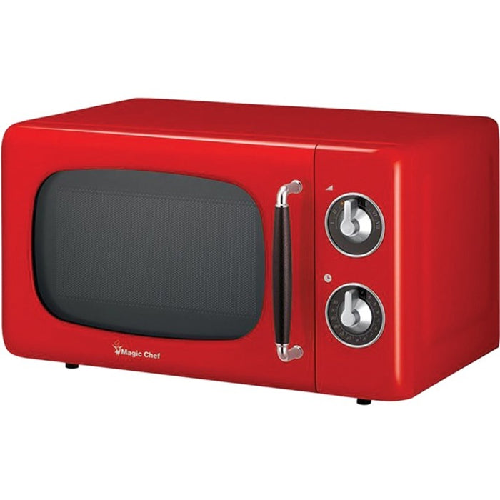 Magic Chef MCD770CR .7 Cubic -ft 700-Watt Retro Microwave (Red)
