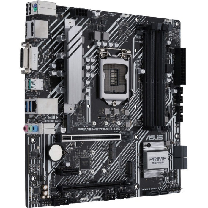 Asus Prime H570M-PLUS/CSM Desktop Motherboard - Intel H570 Chipset - Socket LGA-1200 - Intel Optane Memory Ready - Micro ATX