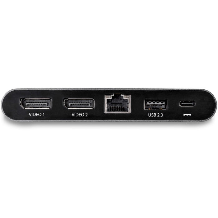 Star Tech.com USB C Dock - 4K Dual Monitor DisplayPort Docking Station - 100W Power Delivery Passthrough, GbE, 2x USB-A - Multiport Adapter