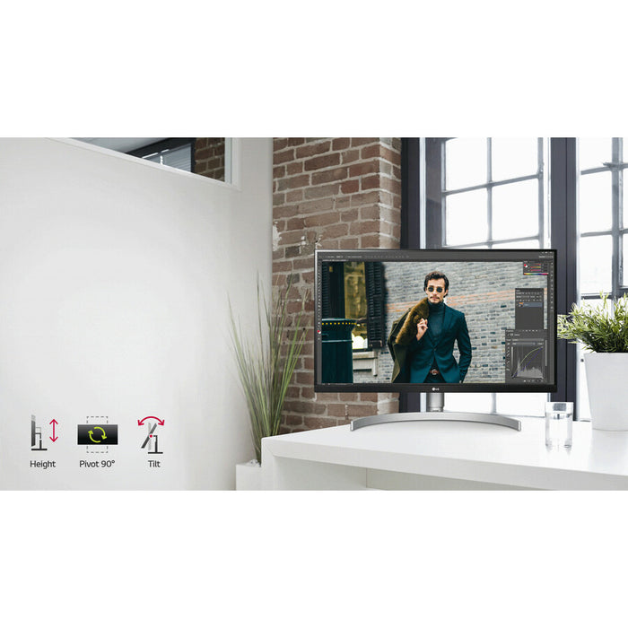 LG 27UL850-W 27" 4K UHD LED LCD Monitor - 16:9 - Black, White