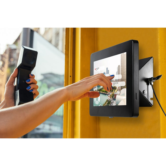 CTA Digital Premium Angle-Flip Security POS Kiosk with Storage Compartment