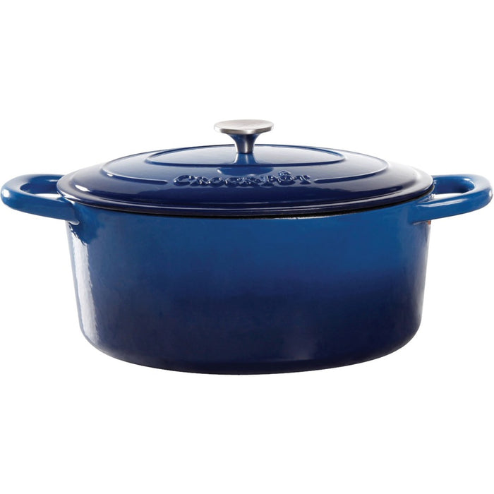 Crock Pot Artisan 7QT Oval Dutch Oven, Blue