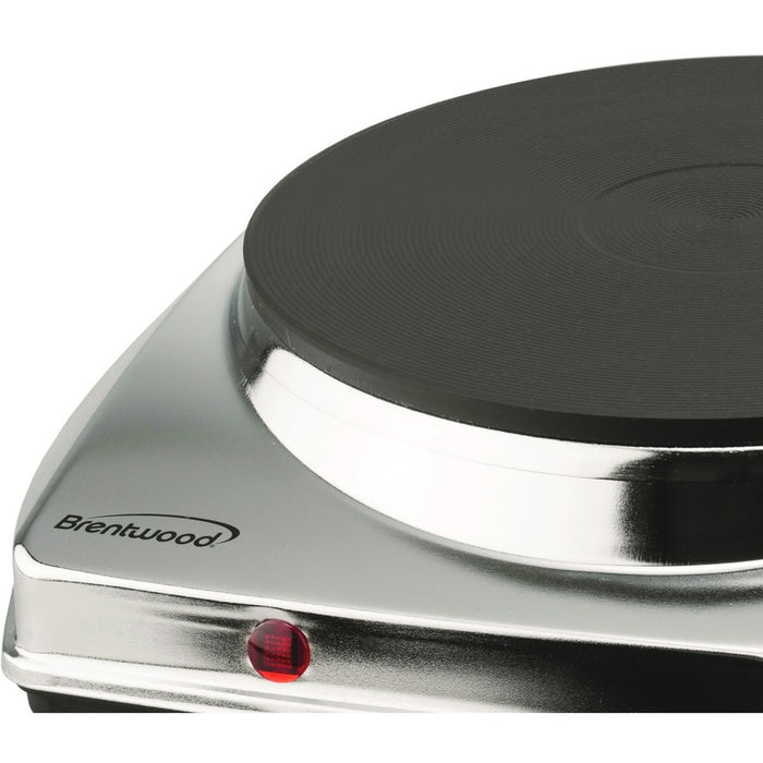 Brentwood TS-337 1000w Electric Hotplate, Silver