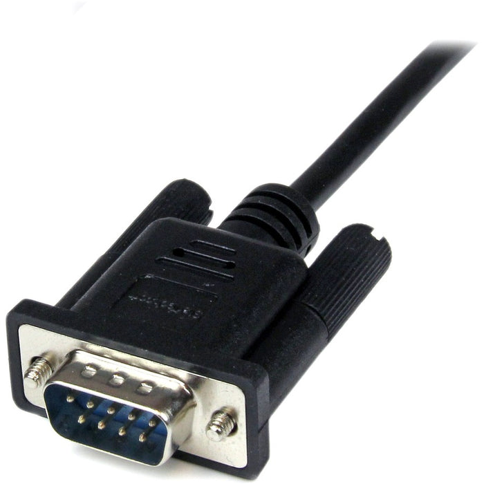 StarTech.com 2m Black DB9 RS232 Serial Null Modem Cable F/M