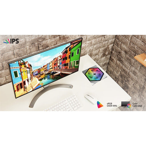 LG 24MP88HV-S 23.8" Full HD LED LCD Monitor - 16:9 - Silver, White