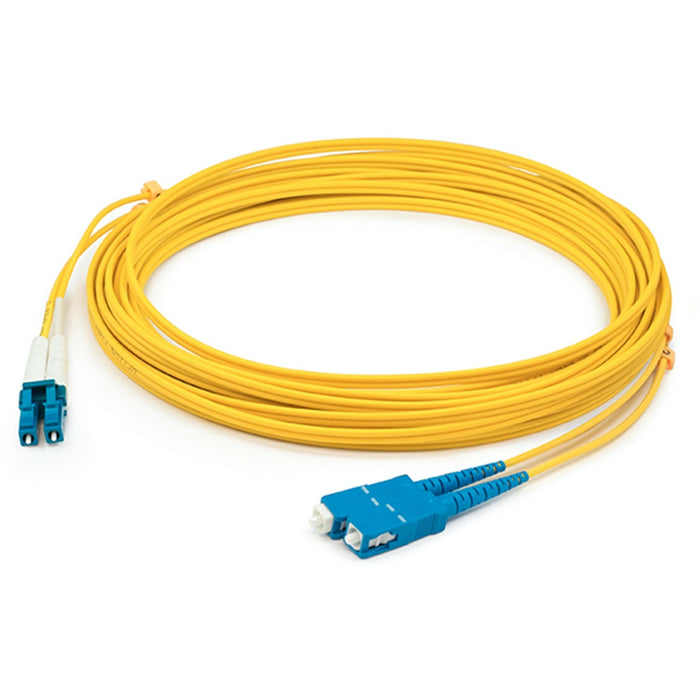AddOn 78m LC (Male) to SC (Male) Straight Yellow OS2 Duplex LSZH Fiber Patch Cable