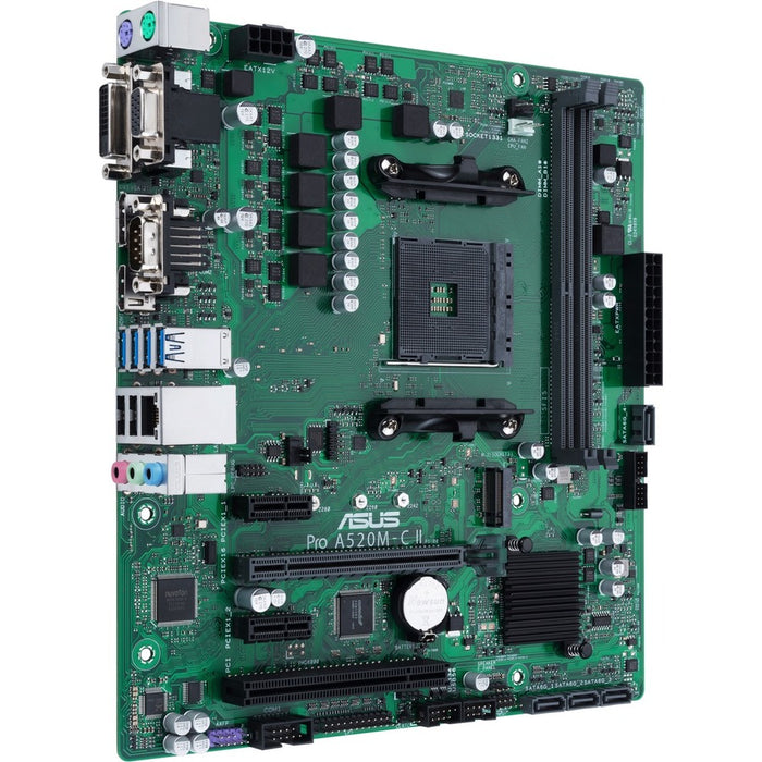 Asus A520M-C II/CSM Desktop Motherboard - AMD A520 Chipset - Socket AM4 - Micro ATX