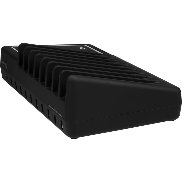 10-Port USB Charging Station with Ambient Light Deck