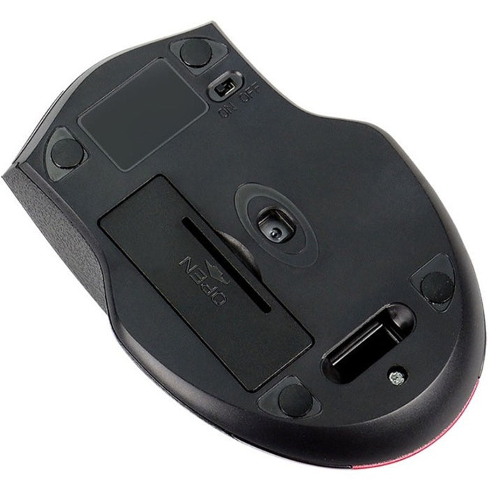SIIG 6-Button Ergonomic Wireless Optical Mouse - Red