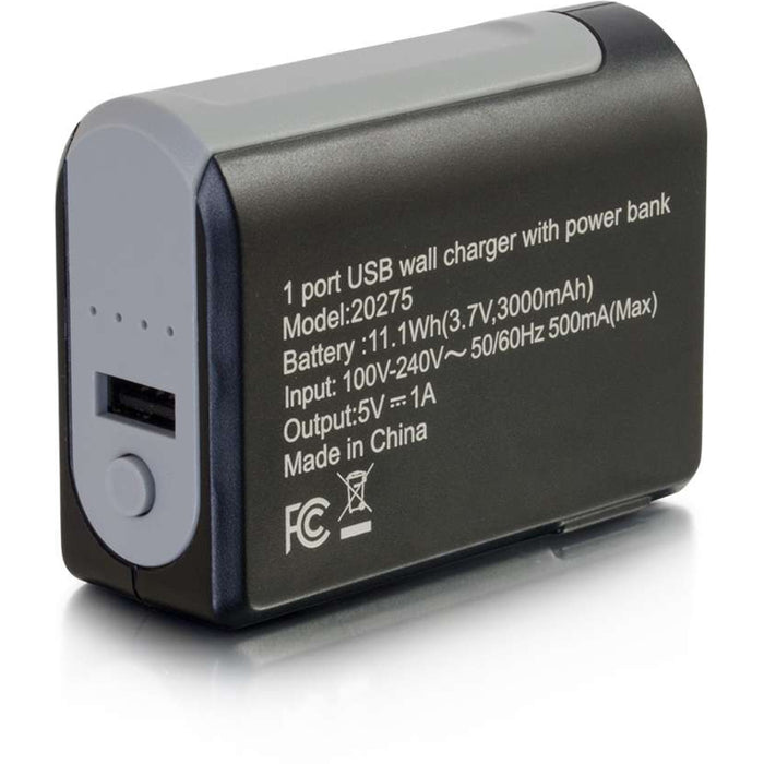 Legrand 1-Port USB Wall Charger - AC to USB Adapter with Power Bank, 5V 1A Output