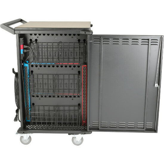 Tripp Lite 42-Port AC Charging Cart Storage Station Chromebook Laptop Tablet Black