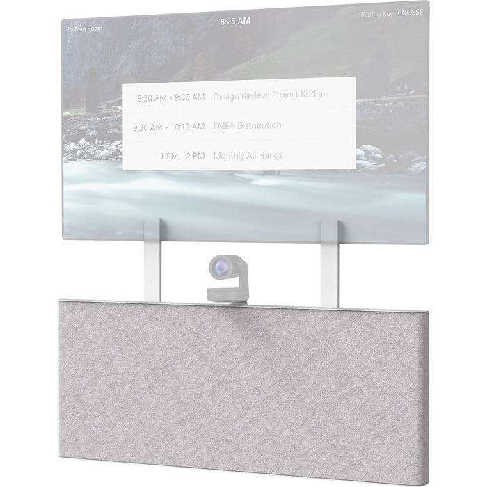 Heckler Design Wall Mount for A/V Equipment, Video Conference Equipment, Camera, Microphone, Flat Panel Display - Sky White - TAA Compliant
