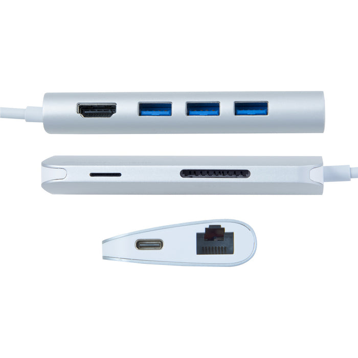 SMK-Link USB-C Hub - Mini Docking Station with HDMI, USB 3 & Ethernet Ports (VP6920)