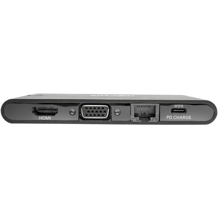 Tripp Lite USB C Docking Station HDMI VGA GbE PD Charging USB Hub 4K Black, USB-C, USB Type-C