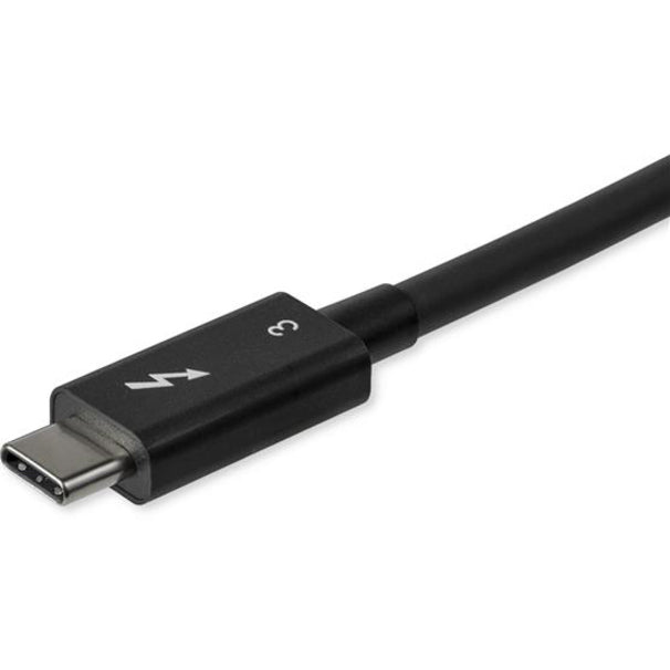 StarTech.com 0.8m/2.7ft Thunderbolt 3 to Thunderbolt 3 Cable - 40Gbps - Certified TB3 - USB C Compatible - Active - 100W PD (TBLT34MM80CM)