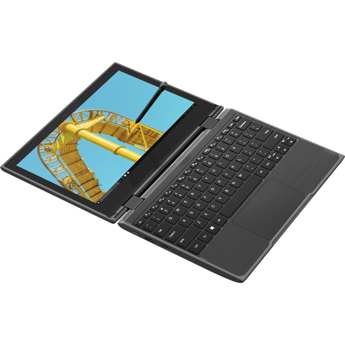 Lenovo 300e Windows 2nd Gen 81M9007EUS 11.6" Touchscreen 2 in 1 Notebook - HD - 1366 x 768 - Intel Celeron N4120 Quad-core (4 Core) 1.10 GHz - 4 GB Total RAM - 128 GB SSD - Gray