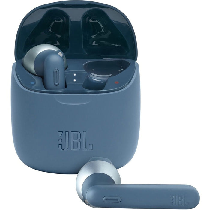 Refurbished JBL TUNE 225TWS - True wireless earphones with mic - in-ear - Bluetooth - Blue. 1 Year Warranty from eReplacements.