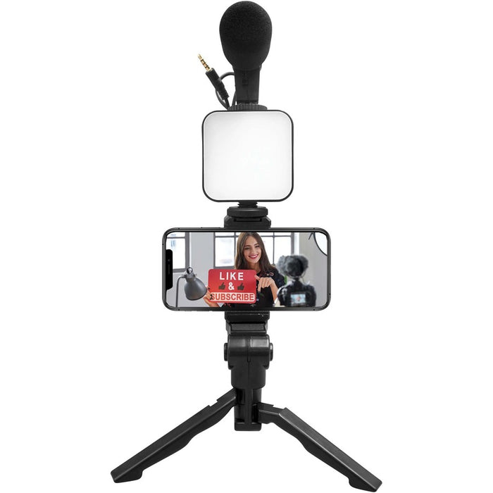 Supersonic Smartphone Vlogging Kit With Grip Rig, Stereo Microphone & Led Light