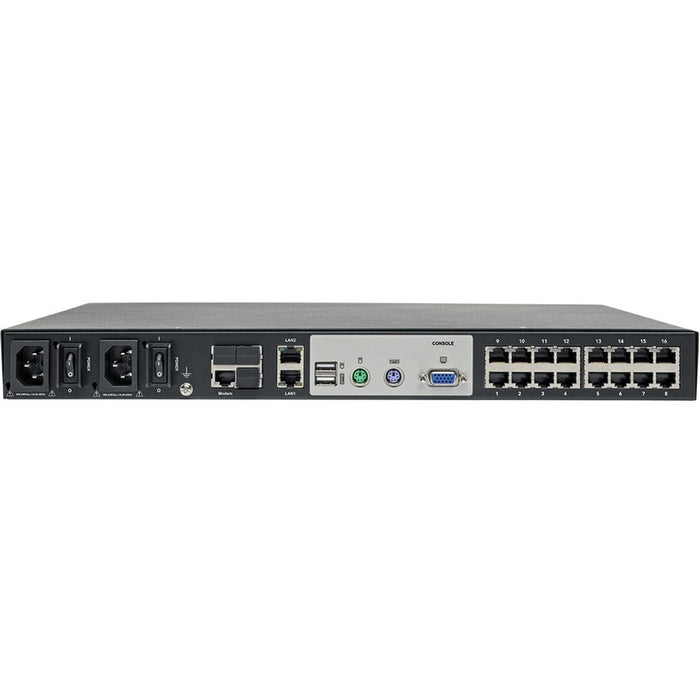 Tripp Lite Cat5 KVM Switch Over IP 16-Port w/Virtual Media 2 Users 1URM TAA