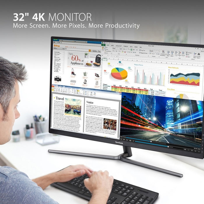 Viewsonic 32" Display, MVA Panel, 3840 x 2160 Resolution