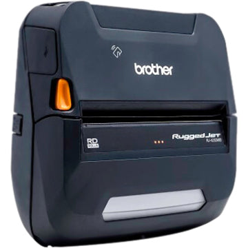 Brother RuggedJet RJ4250WBL Mobile Direct Thermal Printer - Monochrome - Portable - Label/Receipt Print - USB - Bluetooth - Near Field Communication (NFC) - Battery Included
