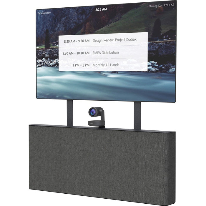 Heckler Design Wall Mount for A/V Equipment, Video Conference Equipment, Camera, Microphone, Flat Panel Display - Black Gray