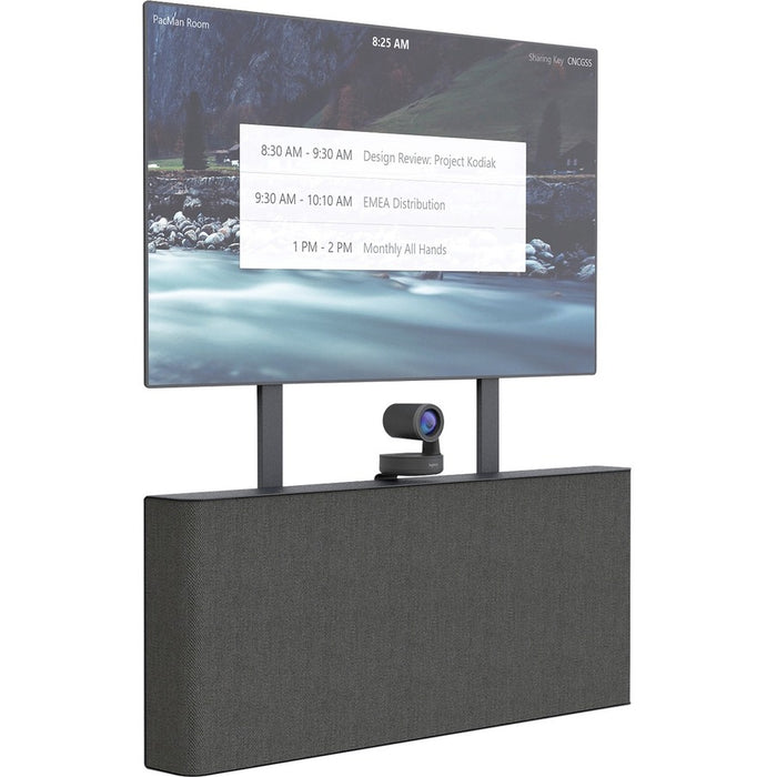Heckler Design Wall Mount for A/V Equipment, Video Conference Equipment, Camera, Microphone, Flat Panel Display - Black Gray