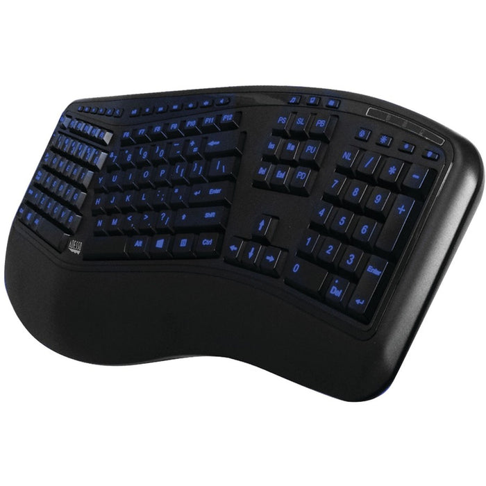 Adesso Color Illuminated Ergonomic Keyboard