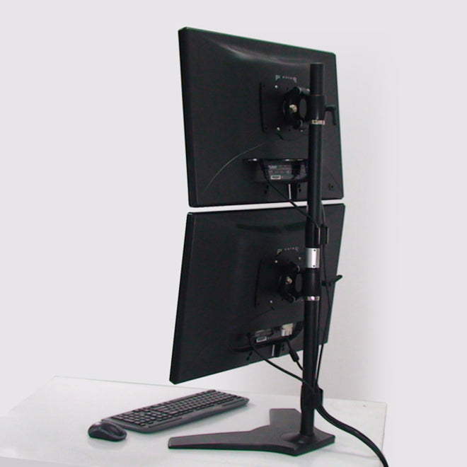 Amer Dual Monitor Stand Vertical Mount Max 32" Monitors