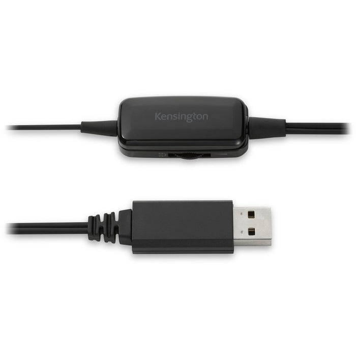 Kensington USB Mono Headset with Mic and Volume Control