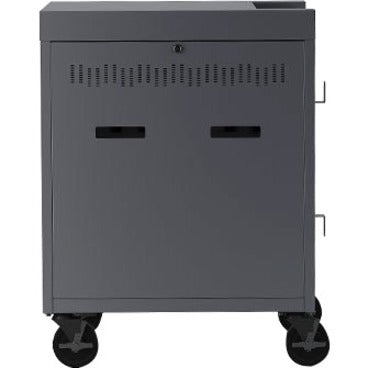 Bretford CUBE Cart AC for up to 32 Devices w/Back Panel, Charcoal Paint
