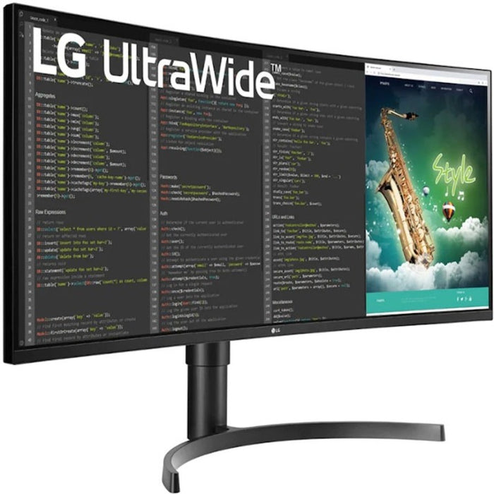LG Ultrawide 35BN75C-B 35" UW-QHD Curved Screen LCD Monitor - 21:9 - Textured Black