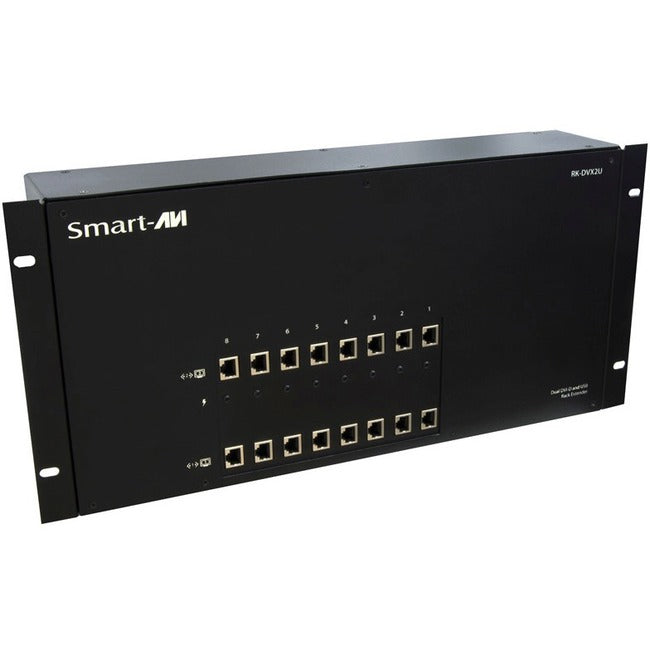 SmartAVI Powered Rack/Chassis with DVI/Audio/USB CAT5 Transmitter, 8 Card Package