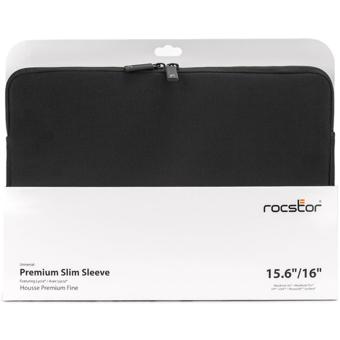 Rocstor Premium Carrying Case (Sleeve) for 15" to 16" Apple Notebook, MacBook Pro, Chromebook - Black