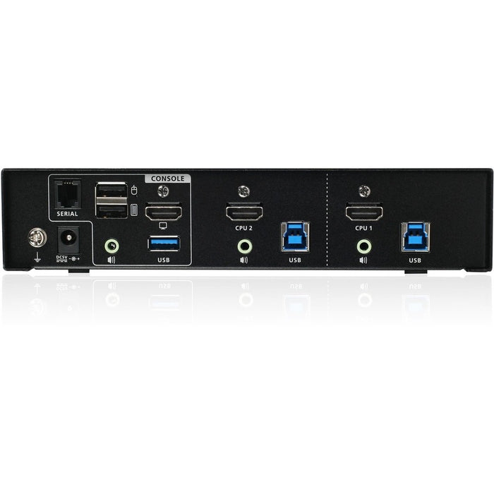 IOGEAR 2-Port 4K KVMP Switch with HDMI Connection, USB 3.0 Hub, and Audio (TAA)