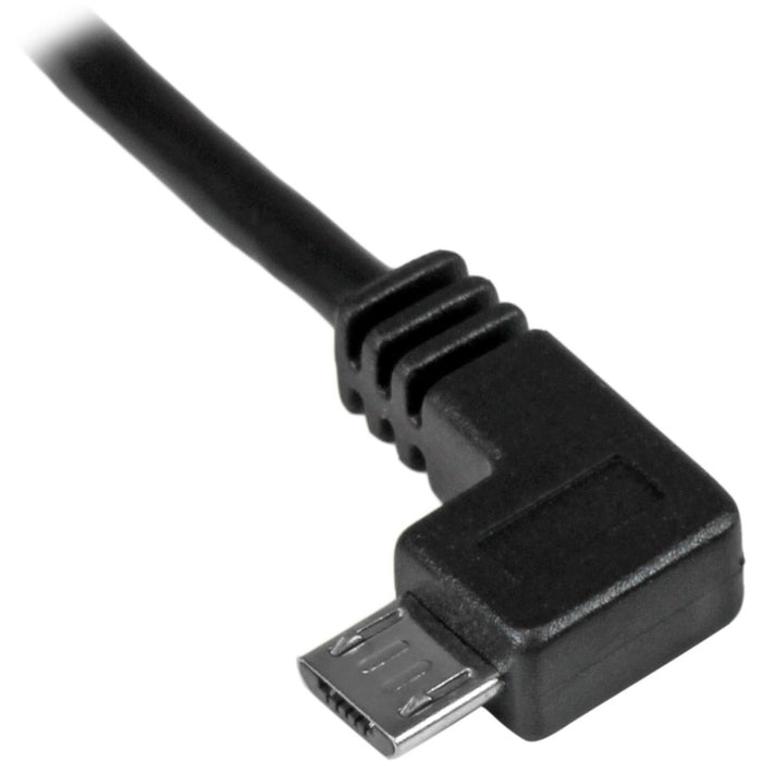 StarTech.com 0.5 m Left Angle Micro USB Cable - Charge and Sync Cable - USB to Micro USB - 24 AWG