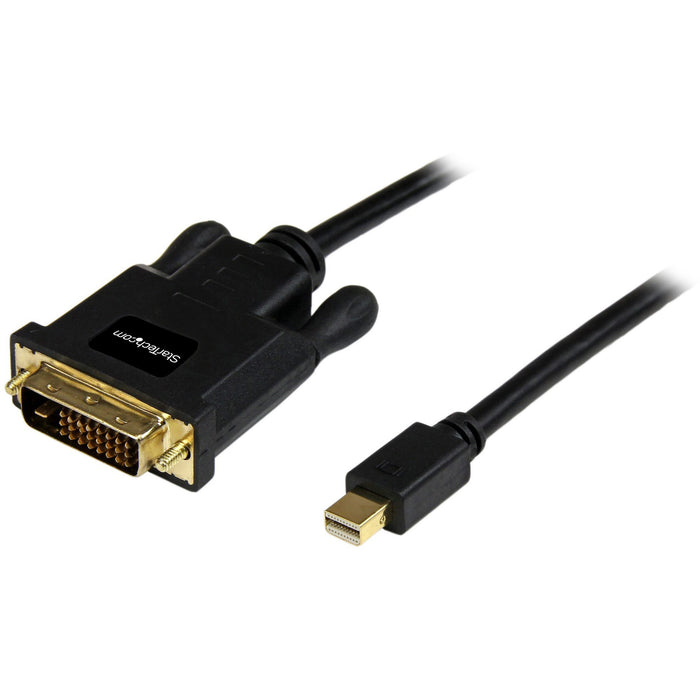 StarTech.com 10ft Mini DisplayPort to DVI Cable, Mini DP to DVI-D Adapter/Converter Cable, 1080p Video, mDP 1.2 to DVI Monitor/Display