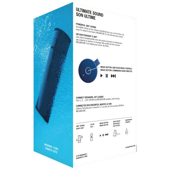 Ultimate Ears MEGABOOM 3 Portable Bluetooth Speaker System - Lagoon Blue