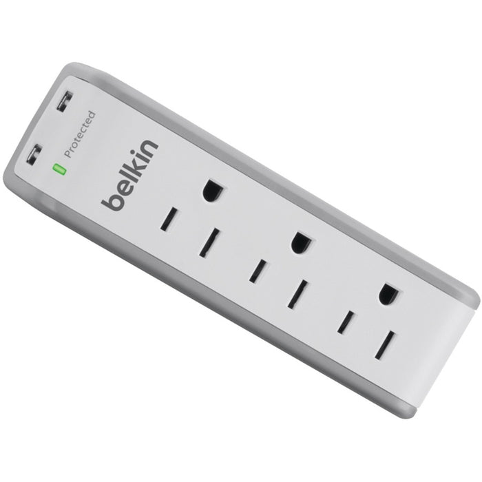 Belkin 3-Outlet Mini Surge Protector with USB Ports (2.1 AMP)