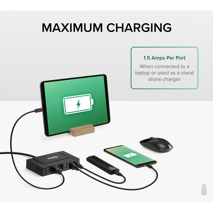 7 Port USB Hub - Plugable USB Charging Station for Multiple Devices
