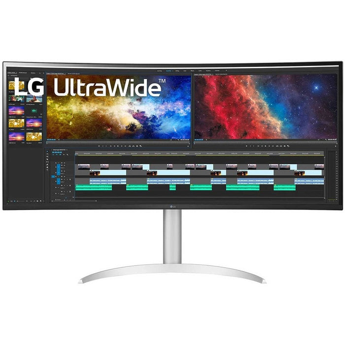 LG Ultrawide 38BP85C-W 37.5" UW-QHD+ Curved Screen Edge LED Gaming LCD Monitor - 21:9 - Black, White, Silver