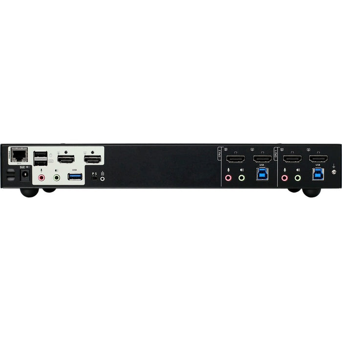 IOGEAR 2-Port 4K Dual View KVMP Switch with HDMI Connection, USB 3.0 Hub and Audio
