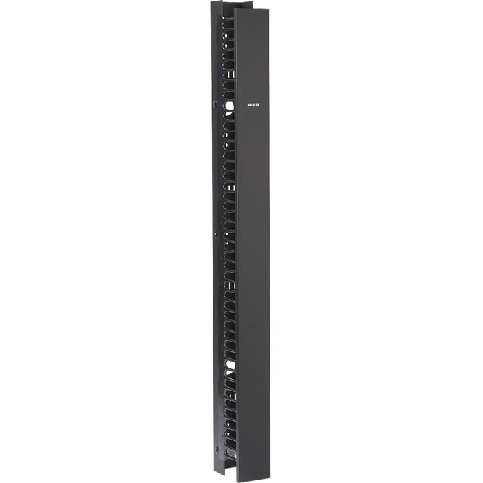 Black Box Vertical IT Rackmount Cable Manager - 45U x 6"W, Double-Sided, Black