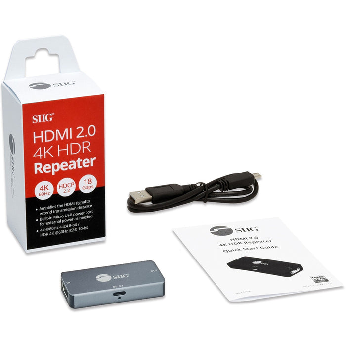 SIIG HDMI 2.0 4K HDR Repeater