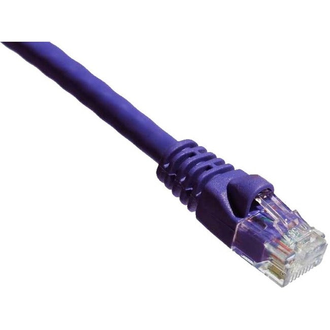 Axiom 1FT CAT6A 650mhz Patch Cable Molded Boot (Purple) - TAA Compliant