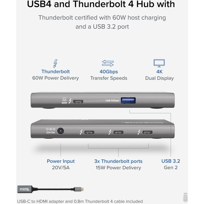 Plugable Small, Fast, and Incredibly Reliable Plugable USB4 Hub Debuts at CES