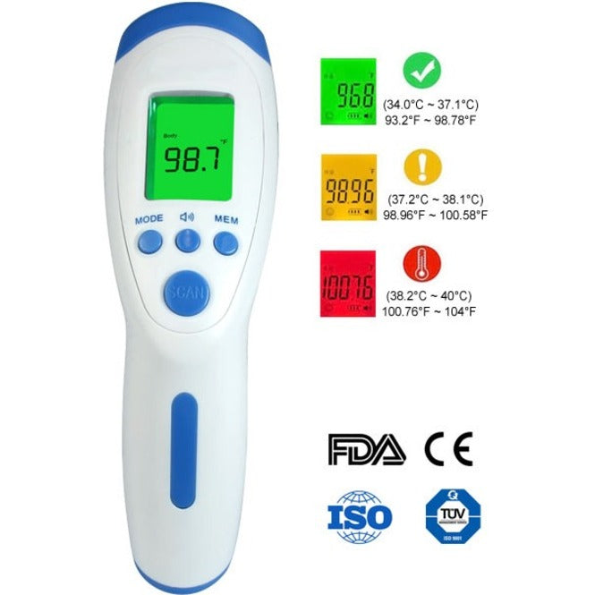 DIAMOND Non-Contact Infrared Digital Forehead Thermometer with LCD Display